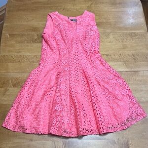 NWT Melonie Size 12 Coral Pink Floral Woman’s Dress